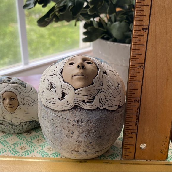 Incense Burners Handcrafted Porcelain Ceramic Art with Faces EUC - Picture 14 of 16